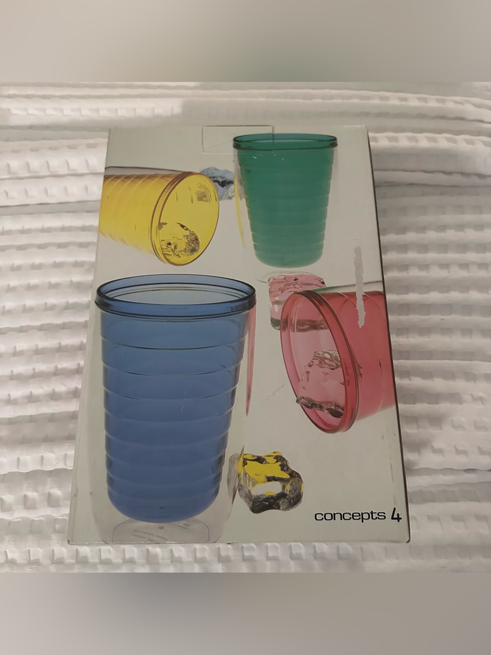 Concepts 4 Inc Vintage Rainbow Thermal Tumblers New Old Stock NOS 16oz Set Of 4